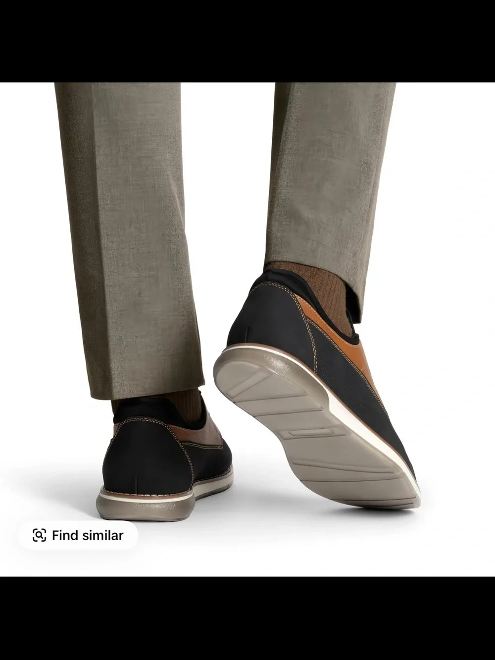 Men's Black and Brown Casual Derby Lace-Up Shoes